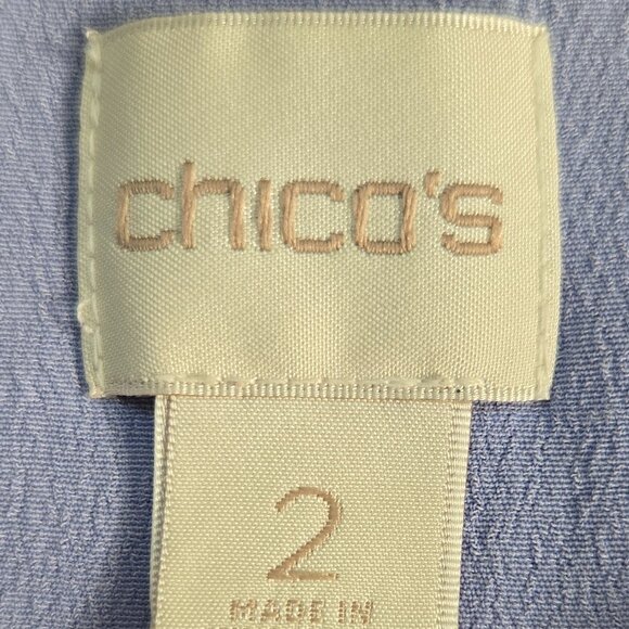 810-49 Chico’s lilac purple V-neck hi-low tunic top Size 2, Large 12 - Picture 9 of 9